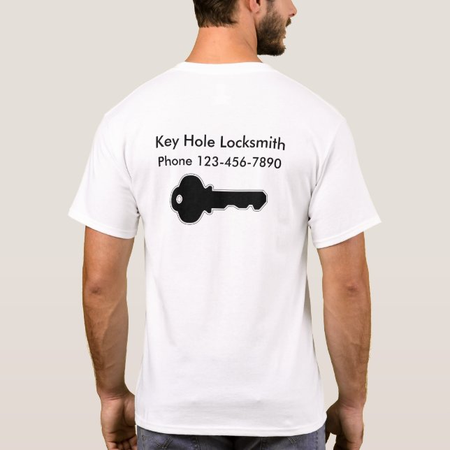 Enkel Locksmithdesign T-shirt (Baksida)