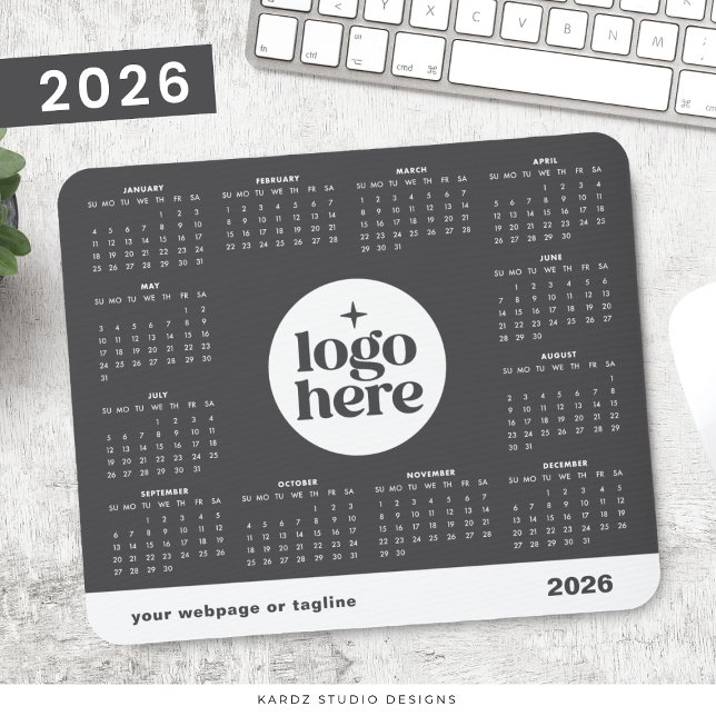 Enkel Logotyp 2026 Business Fullt Year Calendar Musmatta (Skapare uppladdad)