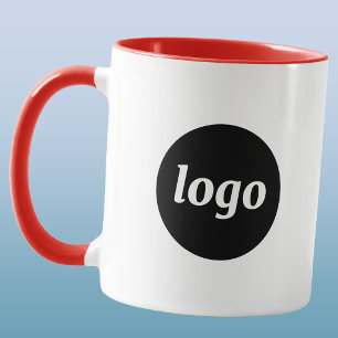 Enkel logotyp affärsfrämjande varumärkesbyggande mugg