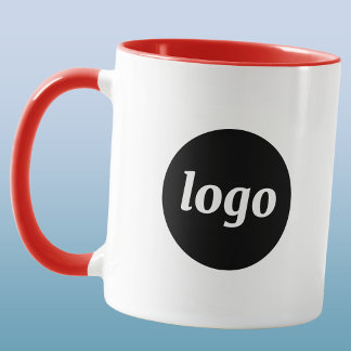 Enkel logotyp affärsfrämjande varumärkesbyggande mugg