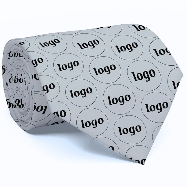 Enkel Logotyp, affärshäst Slips (Powder blue logo pattern promotional business branding neck tie)