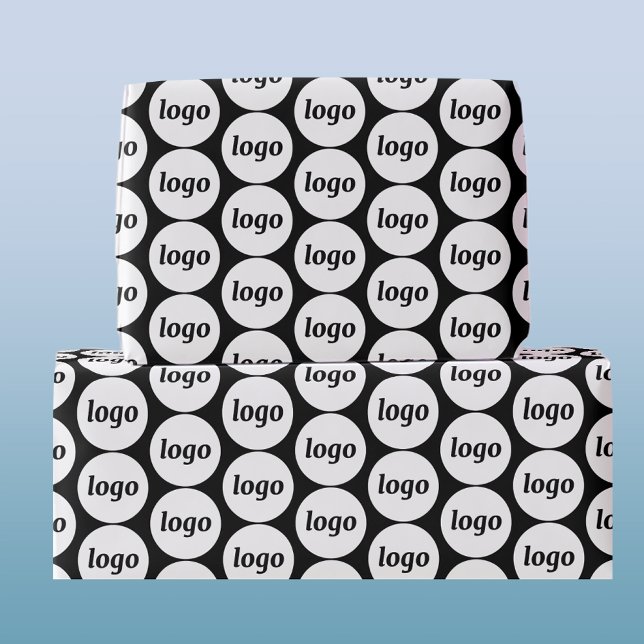 Enkel logotyp affärsmönster presentpapper (Logo with text business promotional packaging paper wrap)