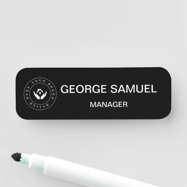 Enkel Logotyp, anställd Namn och titel Namnbricka (På plats)