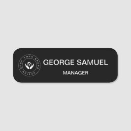 Enkel Logotyp, anställd Namn och titel Namnbricka