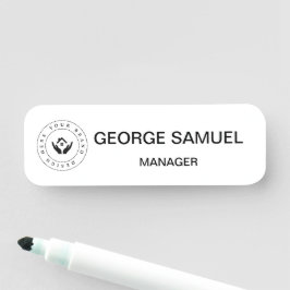 Enkel Logotyp, anställd Namn och titel Namnbricka