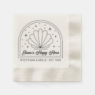 Enkel Logotyp av minimal Snäcka Beverage Napkins Pappersservett