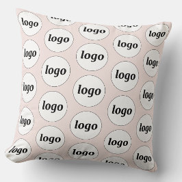 Enkel logotyp Blush Rosa Kudde