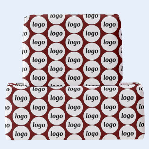 Enkel Logotyp Business Mönster Mörk Red Burgundy Presentpapper