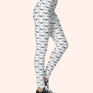 Enkel Logotyp Business Mönster Powder Blue Leggings