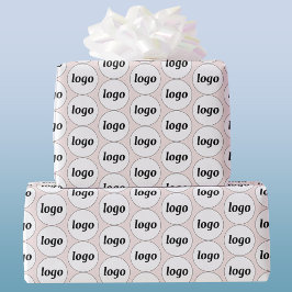 Enkel Logotyp Business Mönster  Rosa Presentpapper