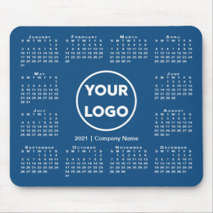 Enkel Logotyp för 2021 års kalender - blått Musmatta