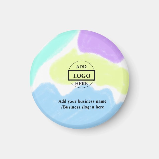 Enkel logotyp för anpassningsbar av elegant här -  magnet (Framsidan)