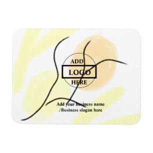 Enkel logotyp för anpassningsbar av elegant här - magnet