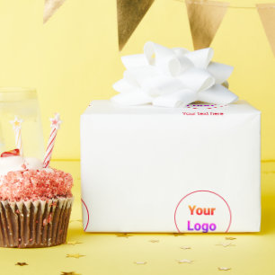 Enkel logotyp för anpassningsbar av minimal elegan presentpapper