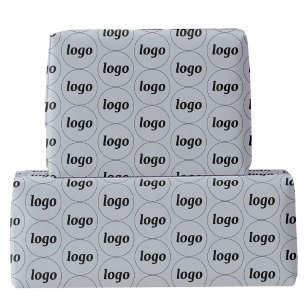 Enkel logotyp för företag i pulverblå färg presentpapper