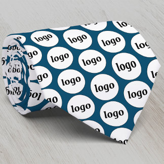 Enkel logotyp för företag i tealgrönt slips