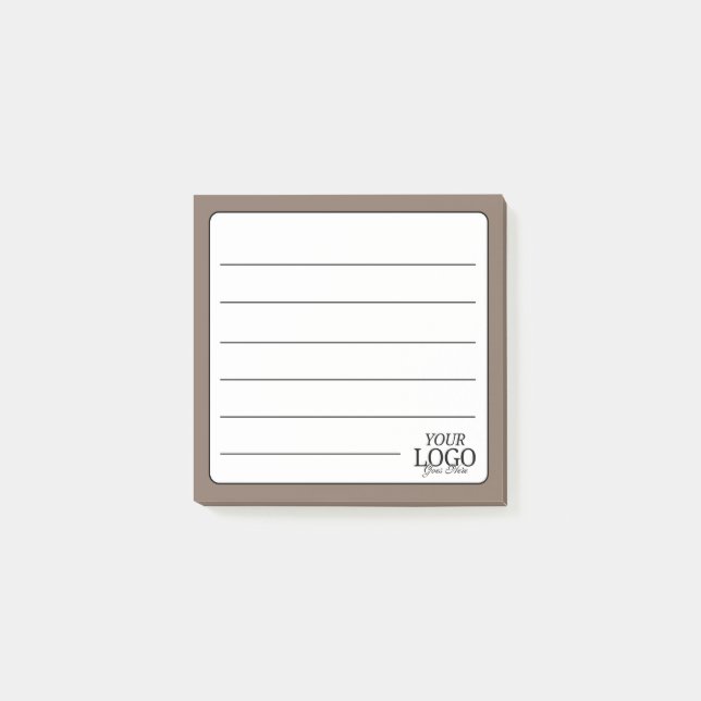 Enkel Logotyp för kaffebrunt Post-it Block (Framsida)