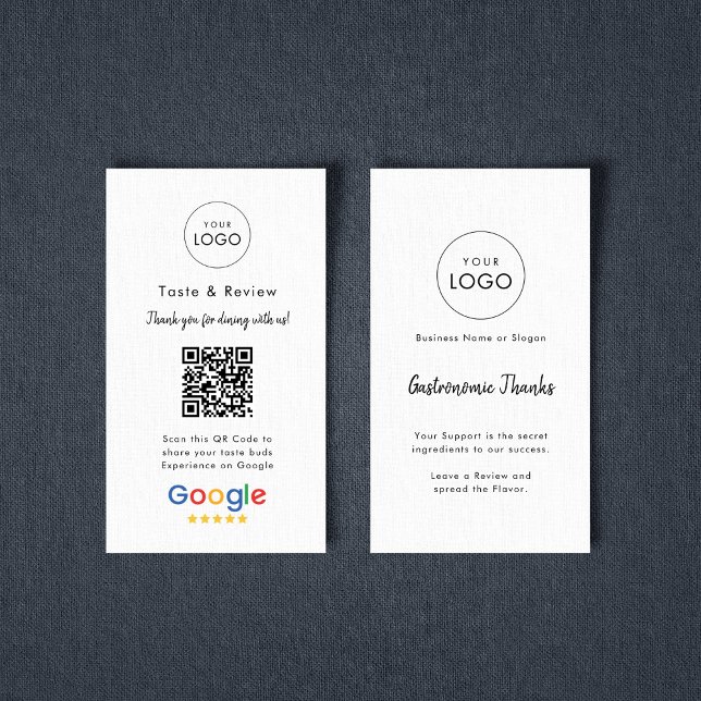 Enkel Logotyp för kulturGoogle-granskning QR-kod Visitkort (Skapare uppladdad)