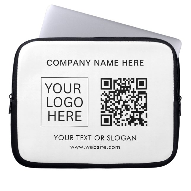 Enkel Logotyp för minimal Anpassningsbar och textf Laptop Fodral (Framsidan)