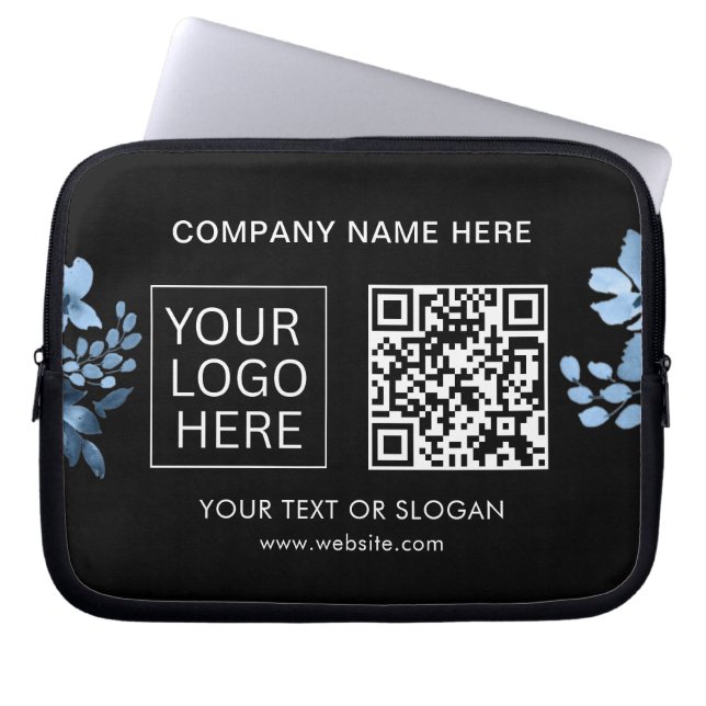 Enkel Logotyp för minimal Anpassningsbar och textf Laptop Fodral (Framsidan)