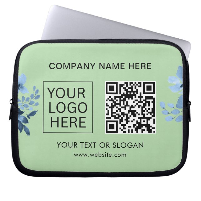 Enkel Logotyp för minimal Anpassningsbar och textf Laptop Fodral (Framsidan)
