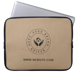 Enkel Logotyp för minimal Anpassningsbar och textf Laptop Fodral