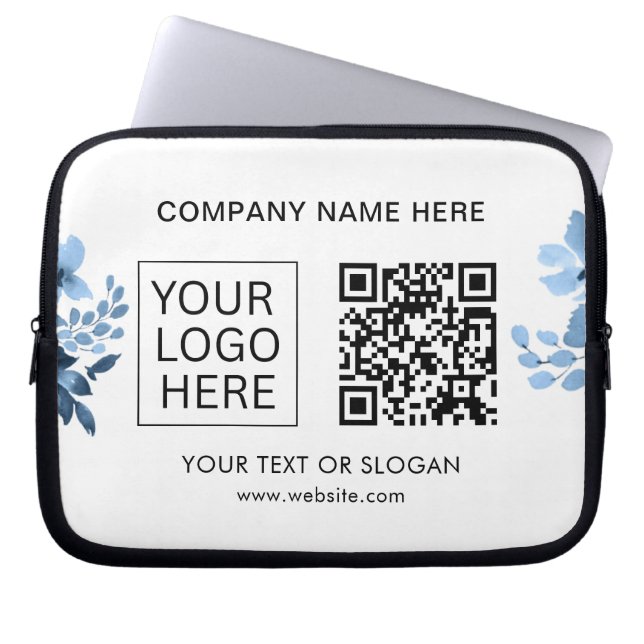 Enkel Logotyp för minimal Anpassningsbar och textf Laptop Fodral (Framsidan)