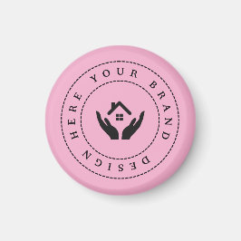 Enkel Logotyp för minimal Anpassningsbar och textf Magnet