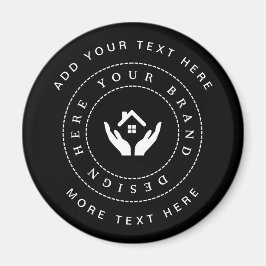 Enkel Logotyp för minimal Anpassningsbar och textf Magnet