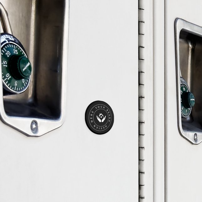 Enkel Logotyp för minimal Anpassningsbar och textf Magnet (In Situ (Locker))