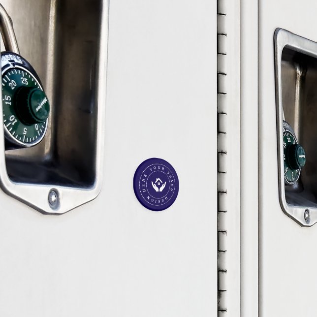 Enkel Logotyp för minimal Anpassningsbar och textf Magnet (In Situ (Locker))