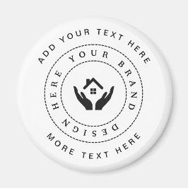 Enkel Logotyp för minimal Anpassningsbar och textf Magnet