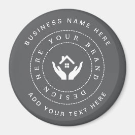 Enkel Logotyp för minimal Anpassningsbar och textf Magnet