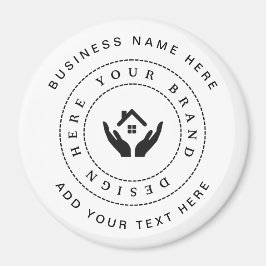 Enkel Logotyp för minimal Anpassningsbar och textf Magnet