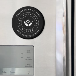 Enkel Logotyp för minimal Anpassningsbar och textf Magnet