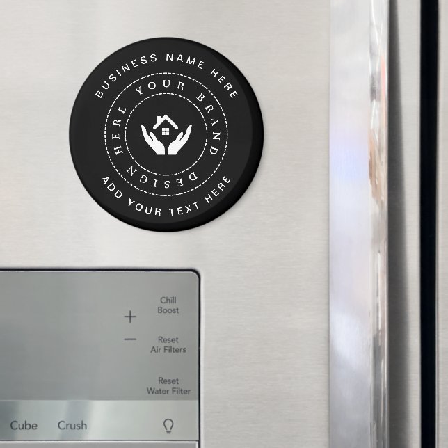 Enkel Logotyp för minimal Anpassningsbar och textf Magnet (In Situ (Fridge))