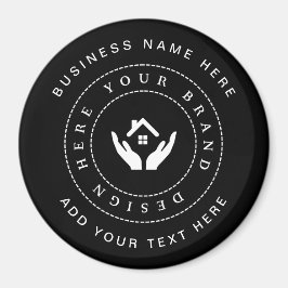 Enkel Logotyp för minimal Anpassningsbar och textf Magnet