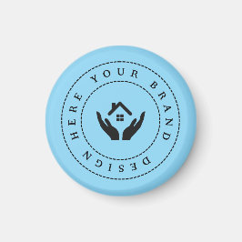 Enkel Logotyp för minimal Anpassningsbar och textf Magnet