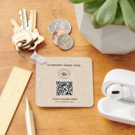 Enkel Logotyp för minimal Anpassningsbar och textf Nyckelring