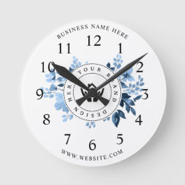 Enkel Logotyp för minimal Anpassningsbar och textf Rund Klocka