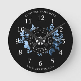 Enkel Logotyp för minimal Anpassningsbar och textf Rund Klocka