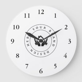 Enkel Logotyp för minimal Anpassningsbar och textf Stor Klocka