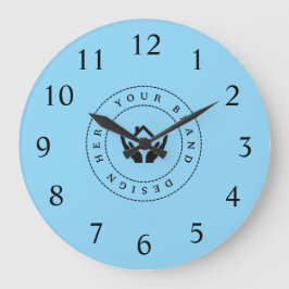 Enkel Logotyp för minimal Anpassningsbar och textf Stor Klocka