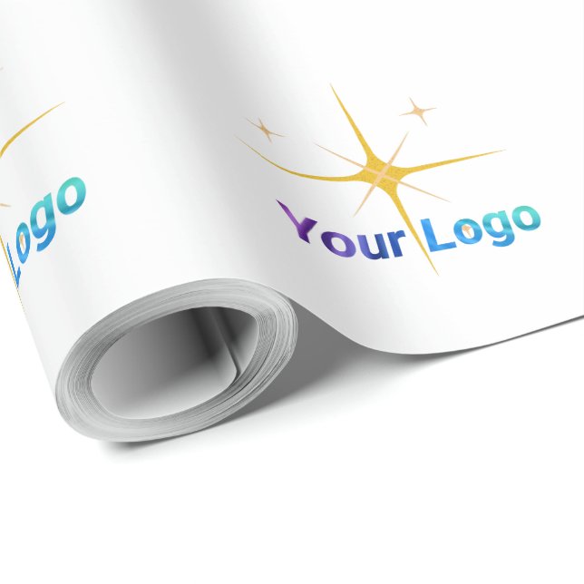 Enkel logotyp för minsta möjliga anpassningsbar fö presentpapper (Rullad Hörn)
