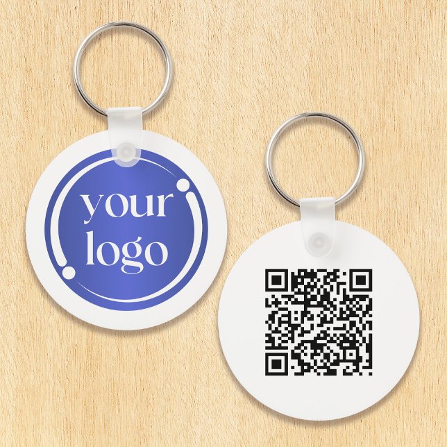 Enkel Logotyp för modern Professionell och QR-kod Nyckelring (Great promotional items for your business.)