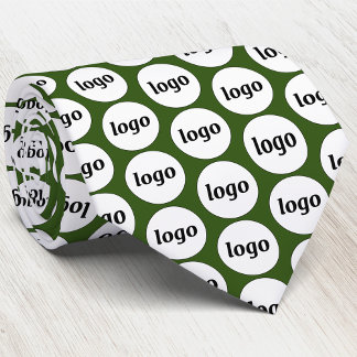 Enkel logotyp företags skoggrön slips