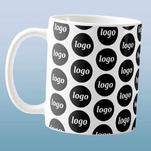 Enkel logotyp företagsvarumärkes mönster kaffemugg