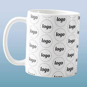 Enkel logotyp företagsvarumärkes mönster kaffemugg