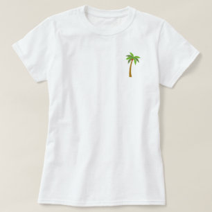 Enkel logotyp i handflatan träd t shirt
