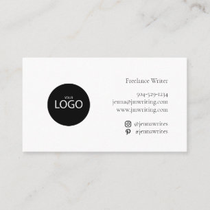 Enkel Logotyp Instagram Pinterest Black White Visitkort